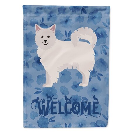 Carolines Treasures 28 x 0.01 x 40 in. Italian Spitz Welcome Flag Canvas House Size CK6003CHF